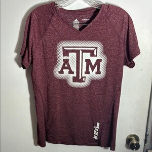 Adidas Burgundy Texas A&M Tee